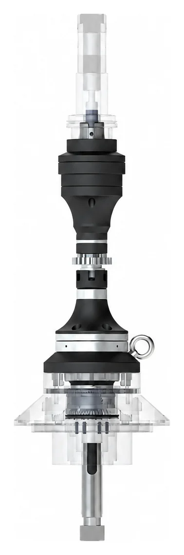 PGS Liebherr LC150 — Hydraulic hobbing fixture (product rendering)